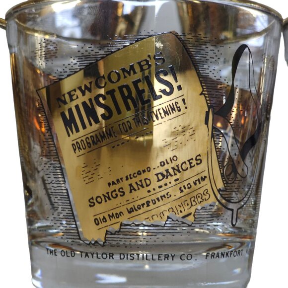 Vintage Old Taylor 86 Gold & Clear Kentucky Straight Bourbon Whiskey Glasses Set - Picture 9 of 11